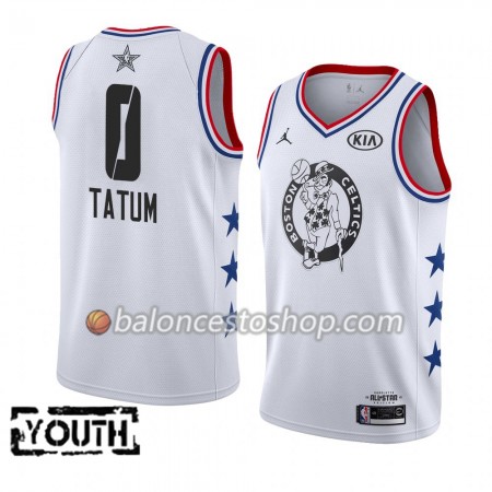 Camiseta Niños NBA Boston Celtics Jayson Tatum 0 2019 All-Star Jordan Brand Blanco Swingman